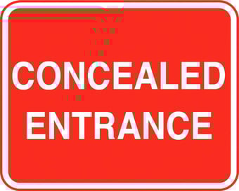 Picture of Parking & Site Management - Concealed Entrance Sign - Class 1 Ref  BSEN 12899-1 2001 - 600 x 450Hmm - Reflective - 3mm Aluminium - [AS-TR120-ALU]