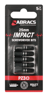 picture of Abracs PZ3 Impact S/D Bit - 25mm - Pack of 5 - [ABR-IPZ32505]