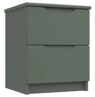 picture of One Call Sonata 2 Drawer Bedside - Dark Green WoodGrain - [OCF-LEGDGMWB2]