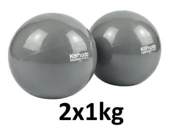 picture of Komodo Weighted Grey Toning Ball - Pair - [TKB-WGT-BALL-2KG-GRY]
