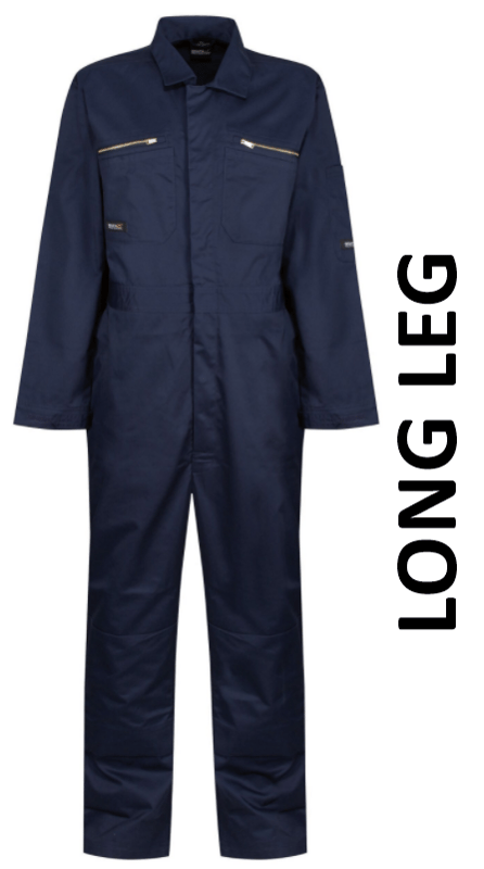 picture of Regatta Men's Pro Zip Coverall - Navy - Long Leg - BT-TRJ513L-NVY