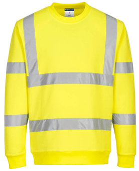picture of Portwest EC13 Eco Hi-Vis Sweatshirt Yellow - PW-EC13YER