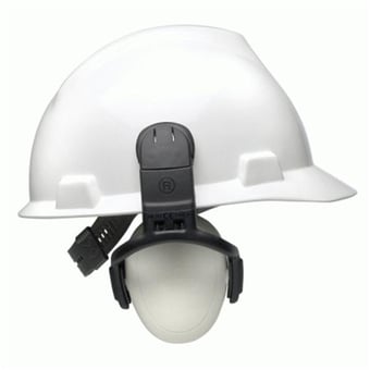 Picture of MSA - left/RIGHT Helmet Mounted White HIGH Attenuation Ear Muffs - [MS-10087424] - (DISC-R)