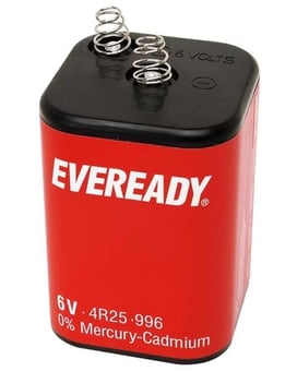 picture of Super Heavy Duty 6V Lantern Battery - [HQ-4R25R/B]