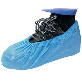 Picture of Supreme TTF Disposable CPE Shoe Cover - Non sterilized - Blue - Pack of 50 Pairs - [HT-CPE-SHOE-COVERS]