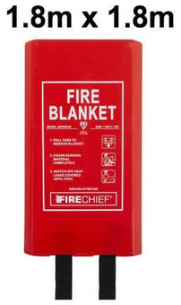 picture of Firechief - K40 Fire Blanket Weaved Twill Cloth - Rigid Case - 1.8m x 1.8m - Kitemark Certified to BSEN1869 - [HS-101-1510]