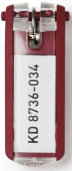 Picture of Durable - Innovative Key Clip For Use With Key Rails - Red - Pack of 6 - [DL-195703]