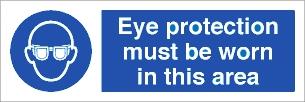 picture of Eye Protection Sign - 300 x 100Hmm - Rigid Plastic - [AS-MA75-RP] 