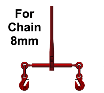 picture of Ratchet Type Loadbinder with Hooks - 8mm Chain Dia - Lashing Capacity: 40kN - [GT-LBREN8]