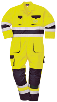 Picture of Portwest - Yellow/Navy Nantes Hi-Vis Coverall - PW-TX55YNR