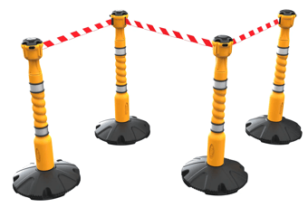 picture of Skipper 27m Retractable Safety Barrier Kit - Orange - Red/White Chevron - [SK-KIT01-ORW] - (LP)