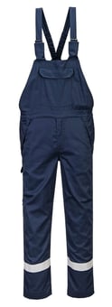 Picture of Portwest FR418 - Bizflame Work Chemical Resistant FR Bib & Brace - Navy - PW-FR418NAR