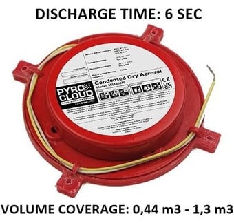 picture of Firechief - PyroCloud SSS12003E Condensed Dry Aerosol - E Model - Built-in Starter 1.3A - [HS-141-1050] - (LP)
