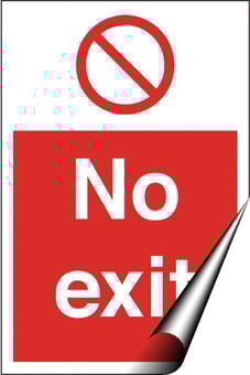 picture of No Exit Sign MEDIUM - 400 x 600Hmm - Self Adhesive Vinyl - [AS-PR70-SAV]