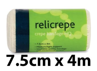 picture of Relicrepe Crepe Bandage HQ - 7.5cm x 4m - 100% Cotton - [RL-803]