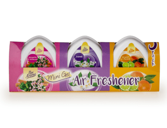 picture of Pan Aroma Mini Gel Air Freshener 3pk - Bergamot, Honeysuckle, Jasmine - [ON5-PAN0545]