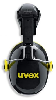picture of UVEX K2H Helmet 30dB Black/Yellow Earmuffs - [TU-2600202]