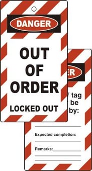 Picture of Spectrum Lockout tags - Out Of Order - (Double sided 10 pack) - SCXO-CI-LOK094
