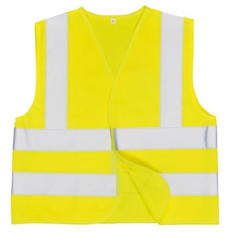 picture of PortWest - JN14 - Hi-Vis Junior Vest - Yellow - PW-JN14YER