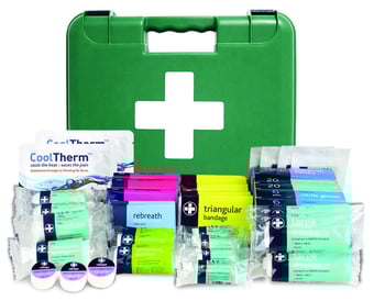 Picture of Large Compliant Workplace First Aid Kit - In Green Cambridge Box - [RL-384]