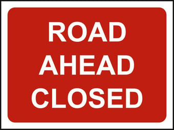picture of Spectrum 600 x 450mm Temporary Sign – Road Ahead Closed – [SCXO-CI-13145-1]