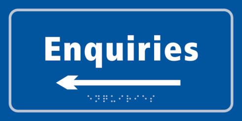 picture of Enquiries arrow left – Taktyle (300 x 150mm) - SCXO-CI-TK2277WHBL