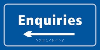 Picture of Enquiries arrow left - Taktyle (300 x 150mm) - SCXO-CI-TK2277WHBL