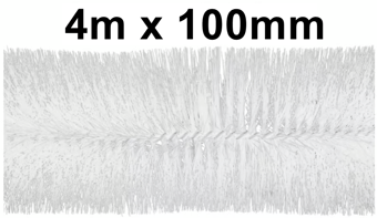 picture of Porcupipe White Gutterbrush - 4m x 100mm - Single Roll - [BRW-99.4052]