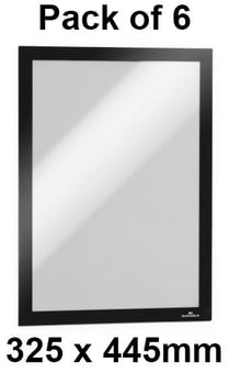picture of Durable Self-adhesive Infoframe Duraframe Black A3 - 325 x 445mm - Pack of 6 - [DL-488301]