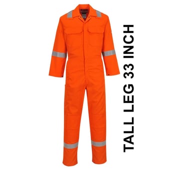 picture of Portwest - Orange Bizweld Iona FR Coverall - Tall Leg - PW-BIZ5ORT