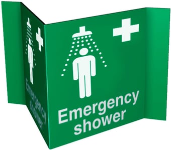 Picture of Emergency Shower Sign - 200 x 200Hmm - 3mm Foamex - [AS-PRO10-FOAM]