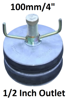 picture of Horobin Aluminium Test Plug 1/2 Inch Outlet - 100mm/4 Inch - [HO-77062]