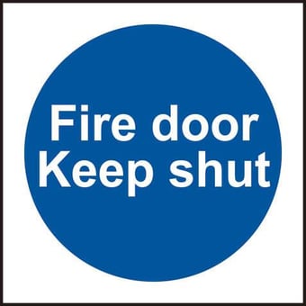 picture of Spectrum Fire Door Keep Shut – RPVC 100 x 100mm - SCXO-CI-11325