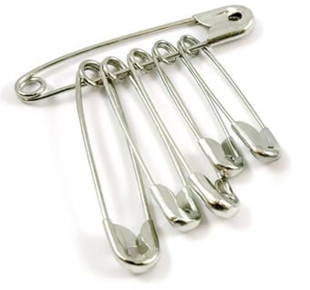 picture of Assorted Size Safety Pins - Pack of 6 - [RL-825]