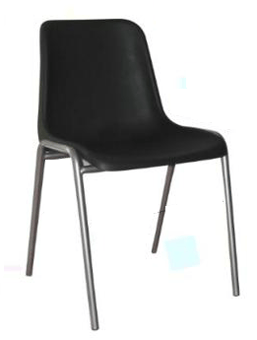 Picture of Stacking Chair - Chrome Plated Steel Frame - Single - Black - [OS-30/003/010]
