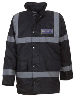 Picture of Yoko Security Black Jacket - Printed Front & Back - BT-HVP301-B-SECURITY