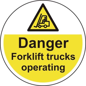 Picture of Spectrum 400mm dia. Danger Forklift trucks Floor Graphic - SCXO-CI-13041