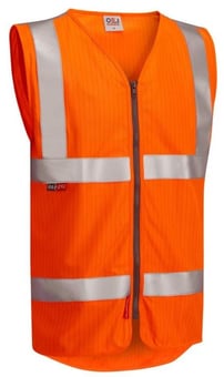 Picture of Leo Jacobstowe Anti-Static Hi-Vis Orange Zip Vest - LE-W25-O