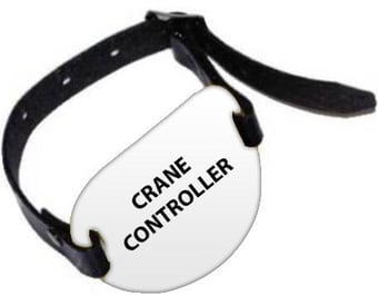 Picture of Enamelled Arm Badge With Leather Straps & Buckle - "Crane Controller" - [UP-0036/000586]