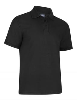 picture of Uneek - Black Deluxe Poloshirt - 220gm- UN-UC108-BLK