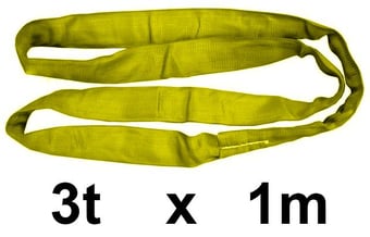 picture of LashKing - Polyester Round Sling - 3t WLL - 1m EWL - EN11492-2:2000 - [GT-PRS3T1M]