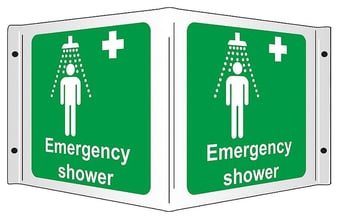 Picture of Emergency Shower - Rigid 3D Projection Sign - [SA-SS8035R]