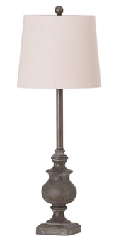 picture of Hill Interiors Calven Antiqued Table Lamp With Natural Shade - [PRMH-HI-20702]