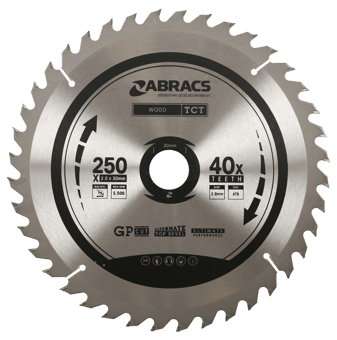 Picture of Abracs TCT Blade 250mm x 2.0mm x 30mm - 40T Wood GP Cut Type - [ABR-TCT25040]