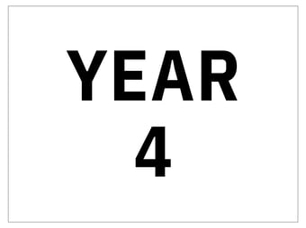 Picture of Year 4 Area Plaque Wall Door Sign Sticker/Sav - IH-YEAR04-SAV - (LP)