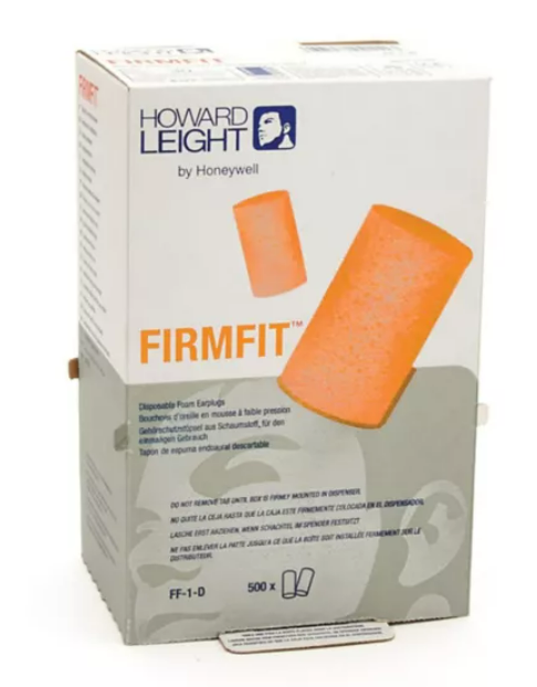 Howard Leight Firmfit Disposable Foam Earplugs Uncorded Refill Pack - Box of 500 Pair - [HW-1033015]