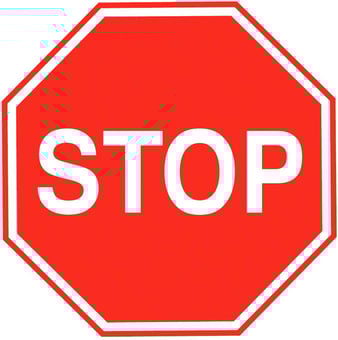 picture of Traffic Stop Octagon sign Large - Class 1 Ref BSEN 12899-1 2001 - 750mm Oct. - Reflective - 3mm Aluminium - [AS-TR15-ALU]