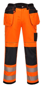 picture of Portwest - PW3 Hi-Vis Stretch Holster Trouser - Orange/Black - PW-PW306OBR