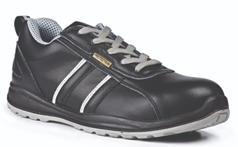 picture of Sport Terrain Black Leather Safety Trainers S1P SRC - BN-ST222BP