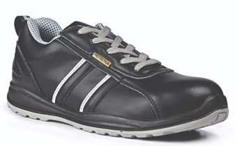 Picture of Sport Terrain Black Leather Safety Trainers S1P SRC - BN-ST222BP